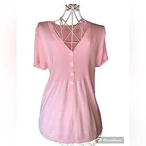 EIGHT EIGHT EIGHT V-NECK WOMENS SHORT SLEEVE SWEATER/TUNIC